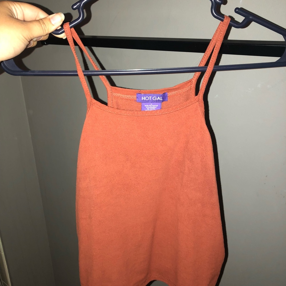 Burnt orange crop top
